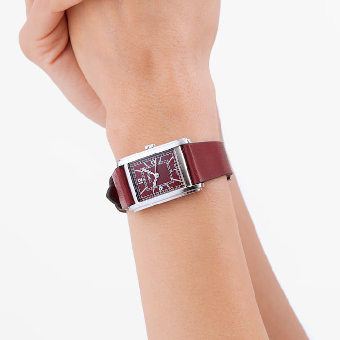 Oris Oris Rectangular 01 561 7783 4068-07 5 19 18 механические мужские часы часы крупный план красный циферблата